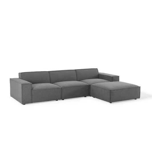 Phoenix 4-Piece Modular L-Shaped Sectional, Charcoal
