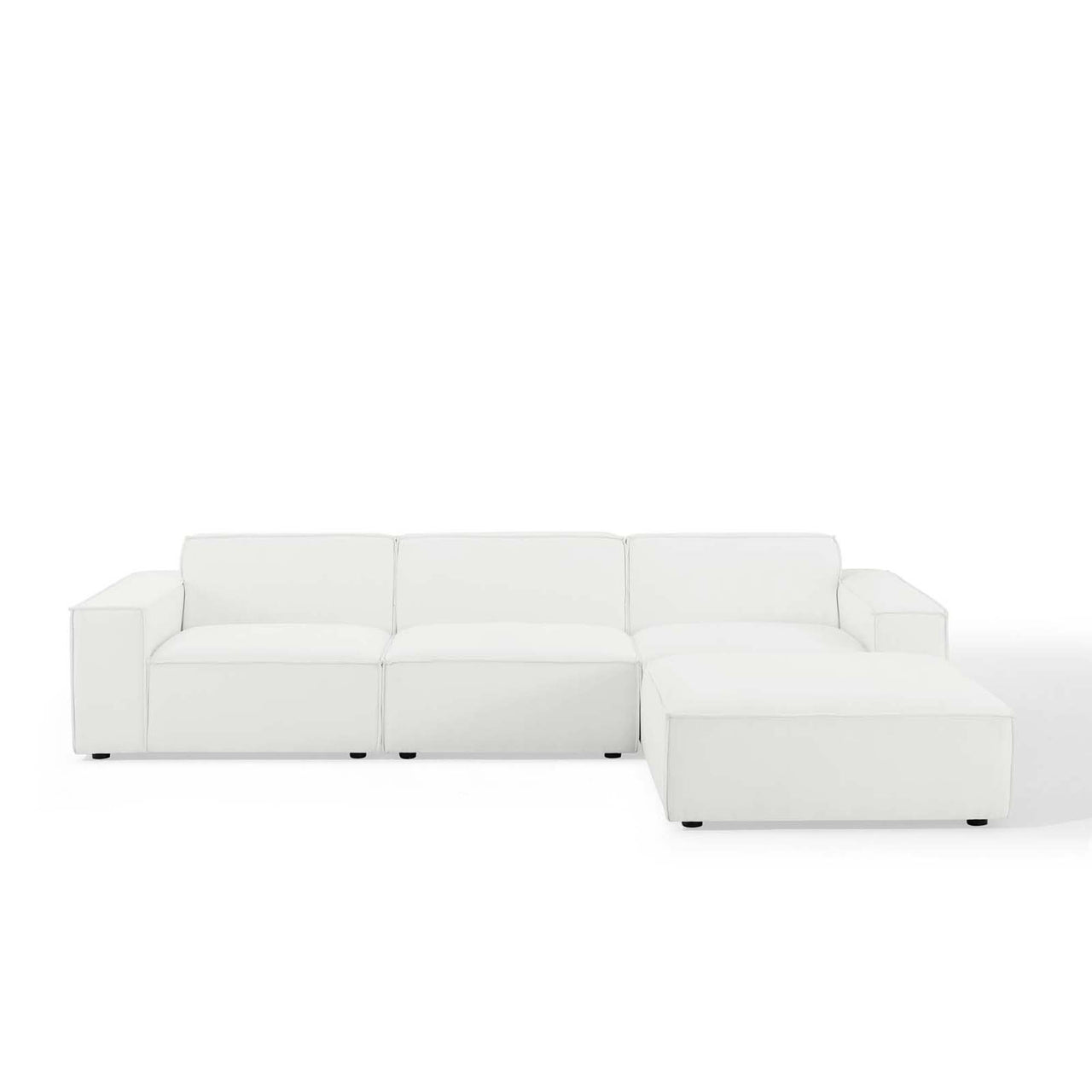 Phoenix 4-Piece Modular L-Shaped Sectional, White