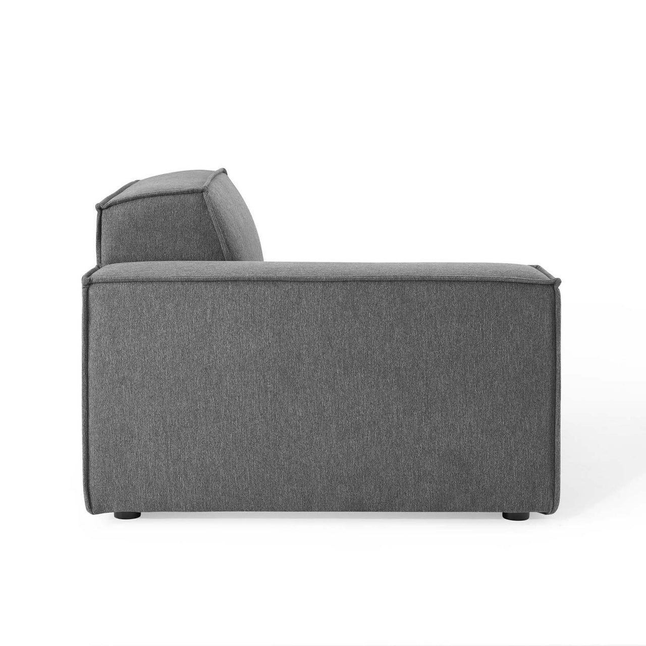 Phoenix 4-Piece Modular Sofa Sectional, Charcoal