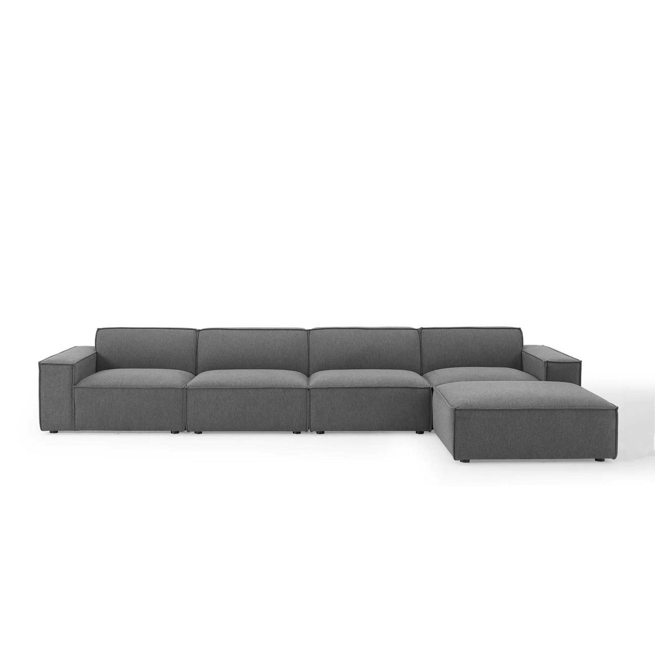 Phoenix 5-Piece Modular L-Shaped Sectional, Charcoal