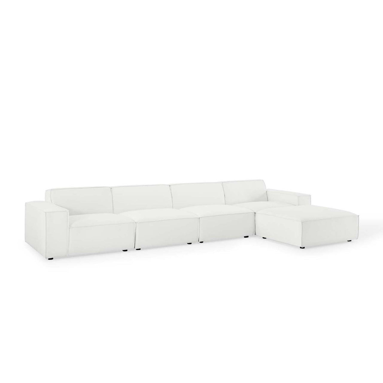 Phoenix 5-Piece Modular L-Shaped Sectional, White