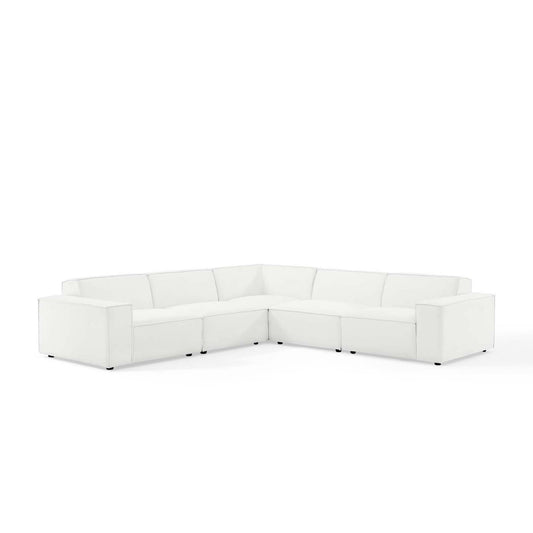 Phoenix 5-Piece Modular Corner Sectional, White