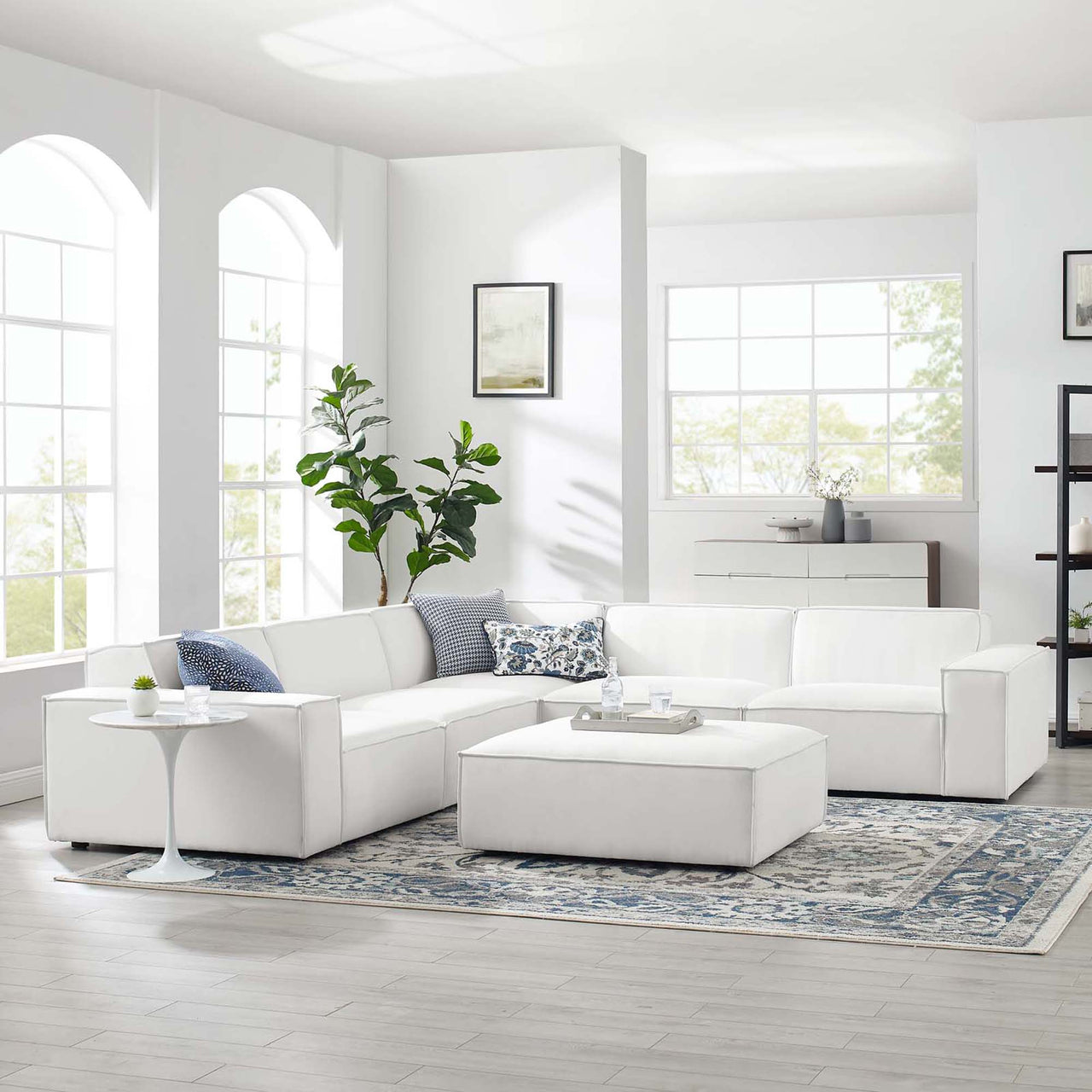 Phoenix 6-Piece Modular Sectional, White