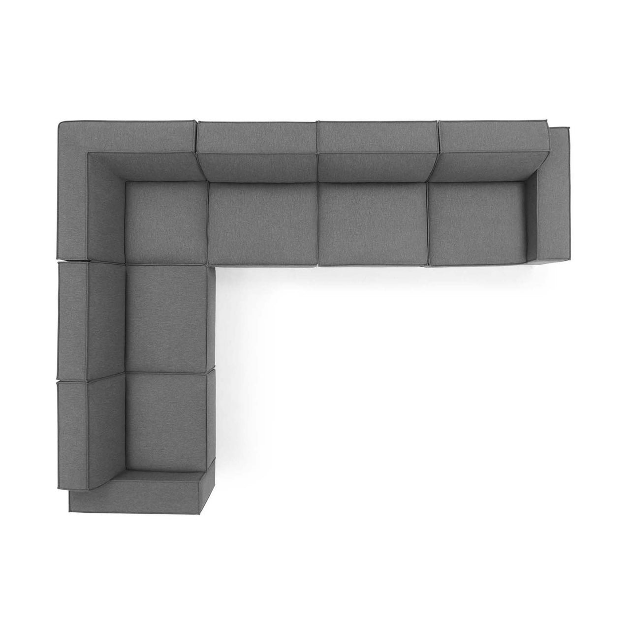 Phoenix 6-Piece Modular L-Shaped Corner Sectional, Charcoal