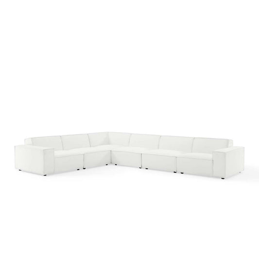 Phoenix 6-Piece Modular L-Shaped Corner Sectional, White