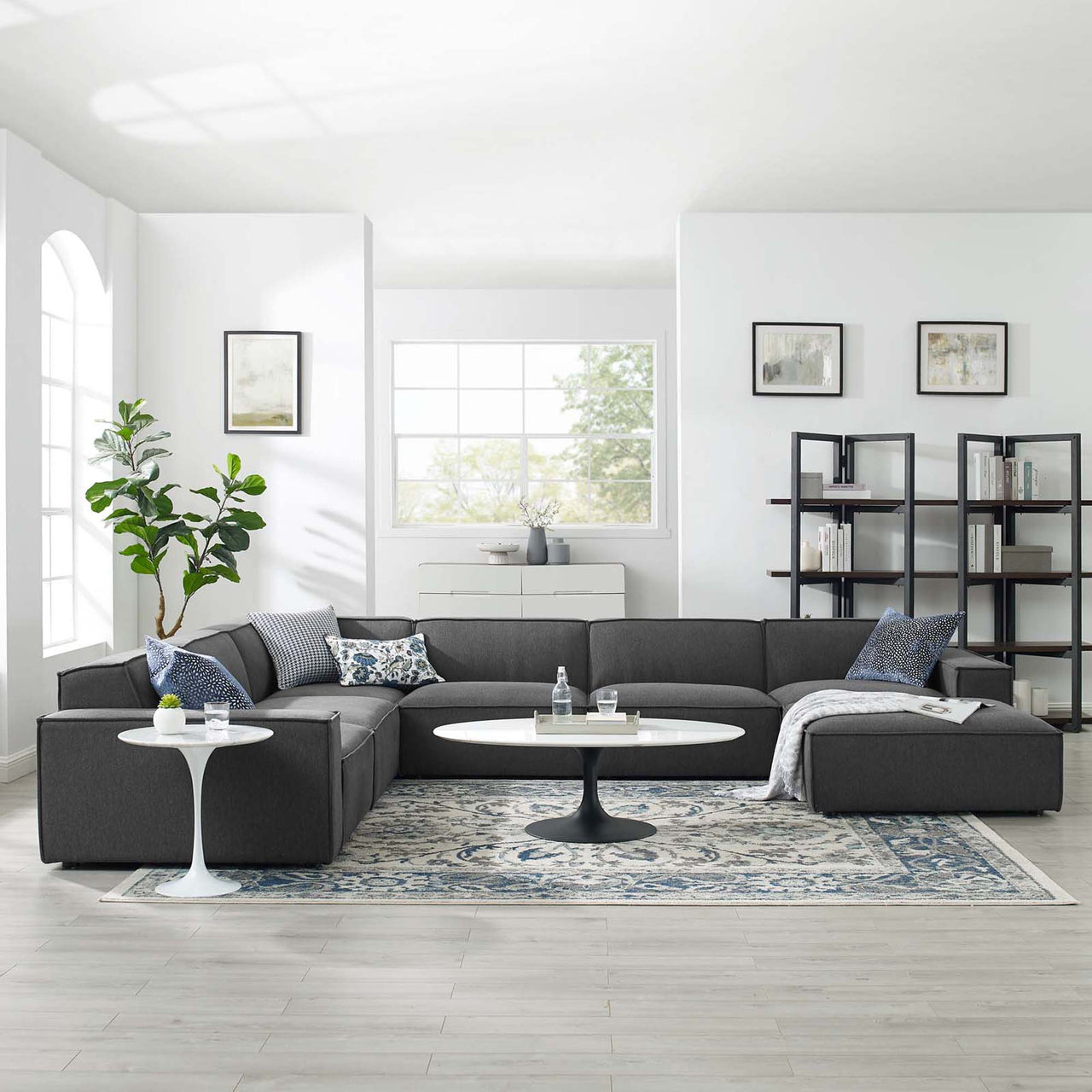 Phoenix 7-Piece Modular Sectional, Charcoal