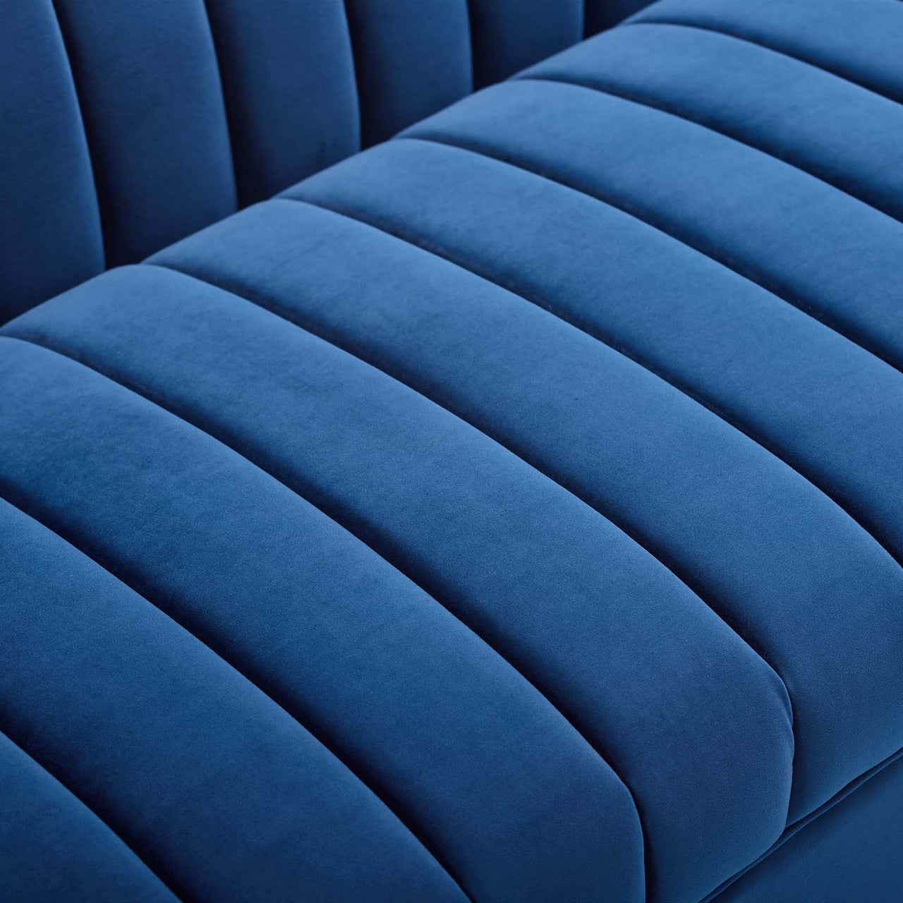 Dapper Upholstered Velvet Sofa, Navy