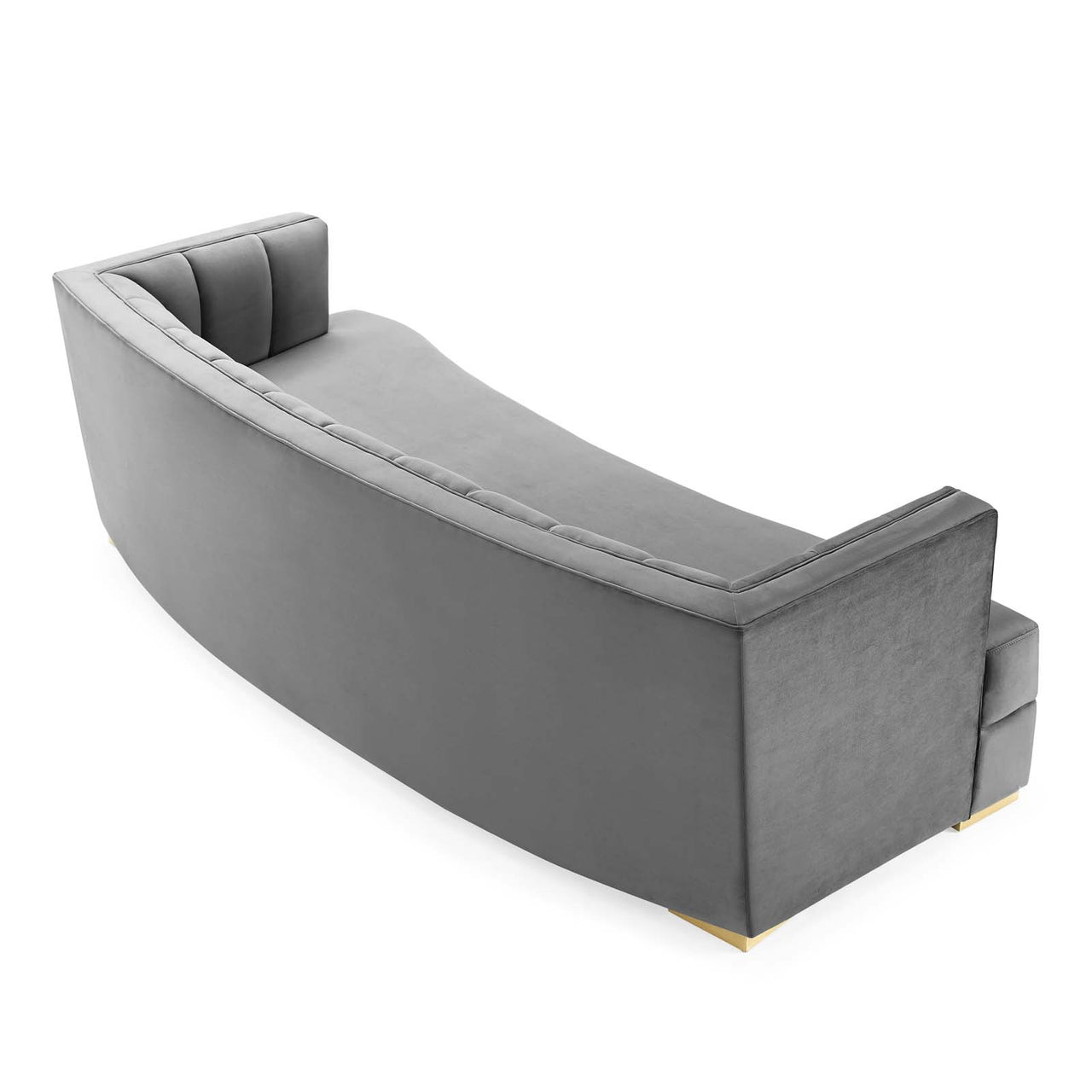 Corviere Velvet Sofa, Gray