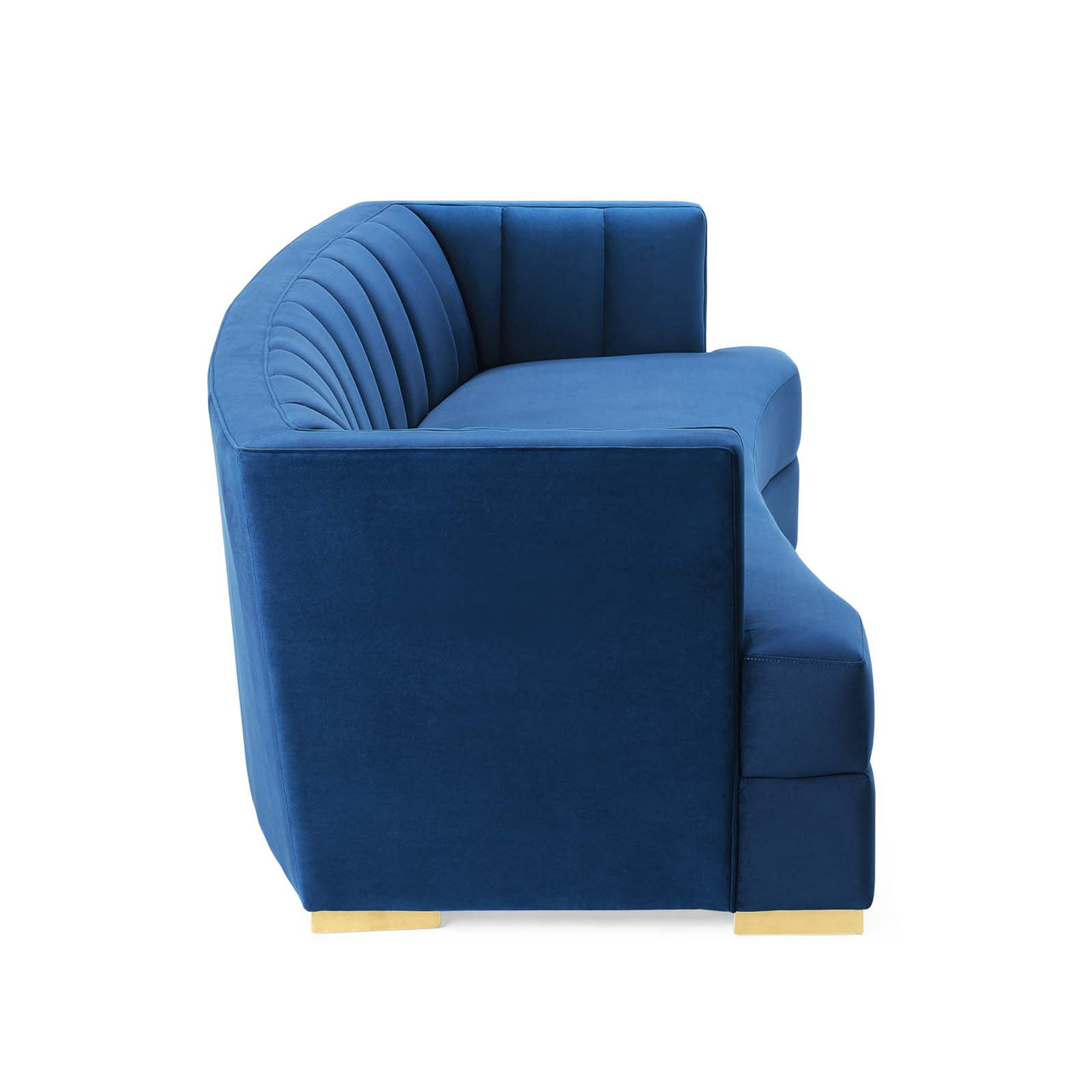 Corviere Velvet Sofa, Navy