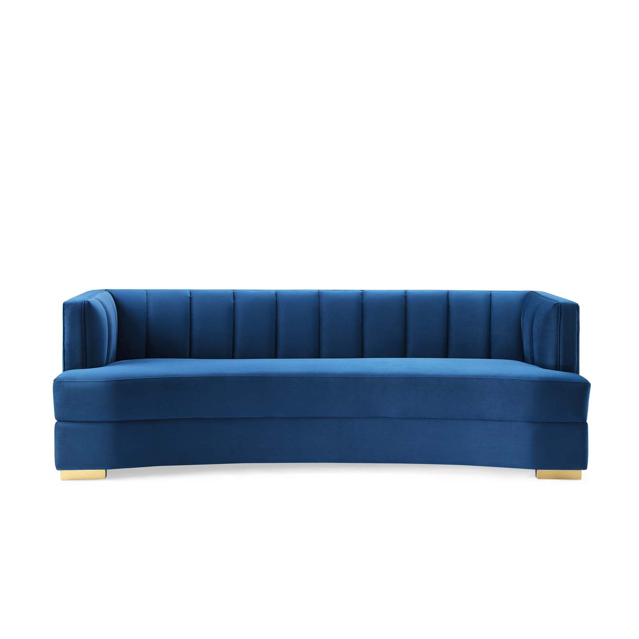Corviere Velvet Sofa, Navy