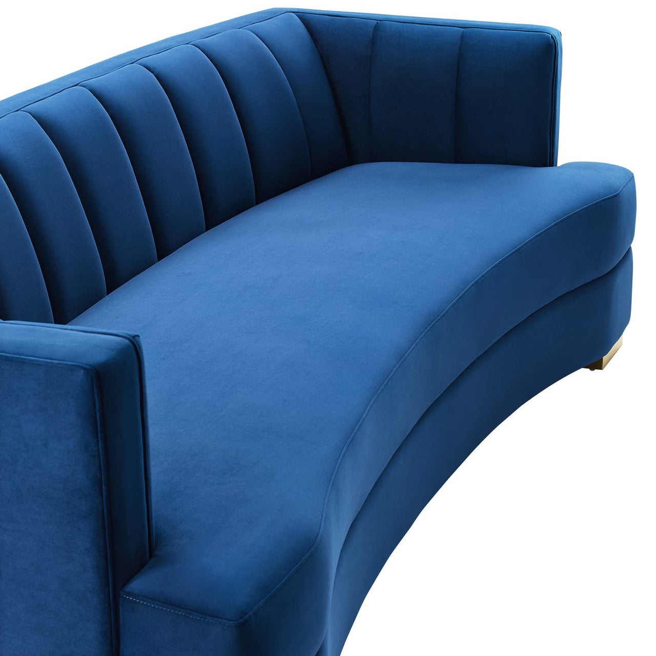 Corviere Velvet Sofa, Navy