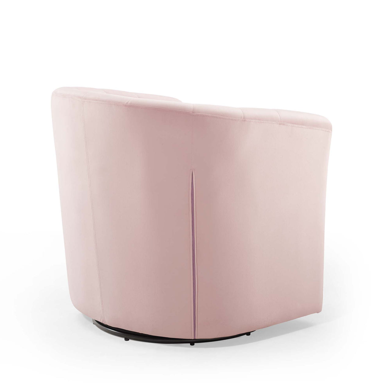 Alessa Upholstered Velvet Swivel Armchair, Pink