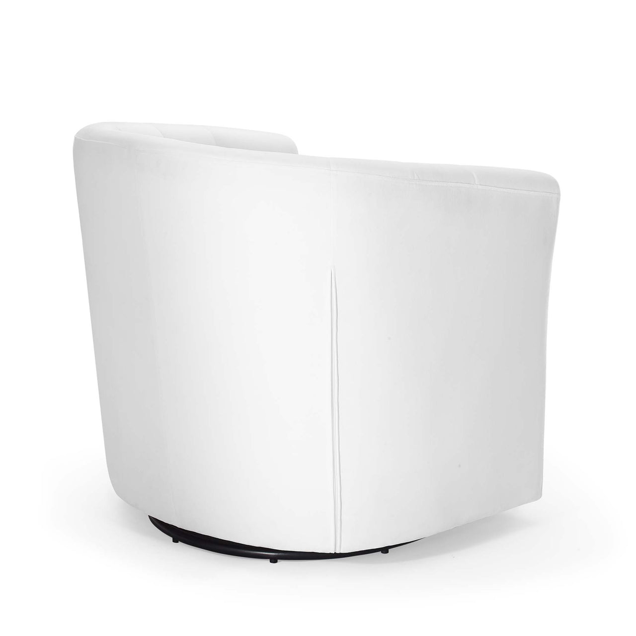 Alessa Upholstered Velvet Swivel Armchair, White