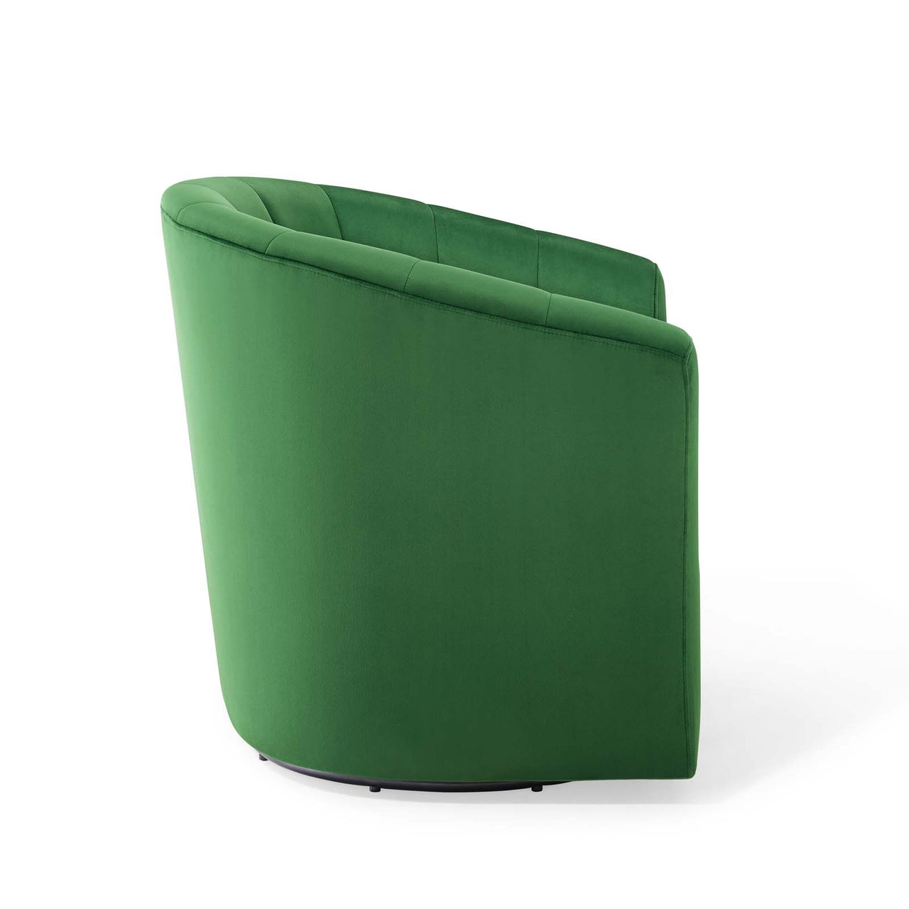 Alessa Upholstered Velvet Swivel Armchair, Emerald