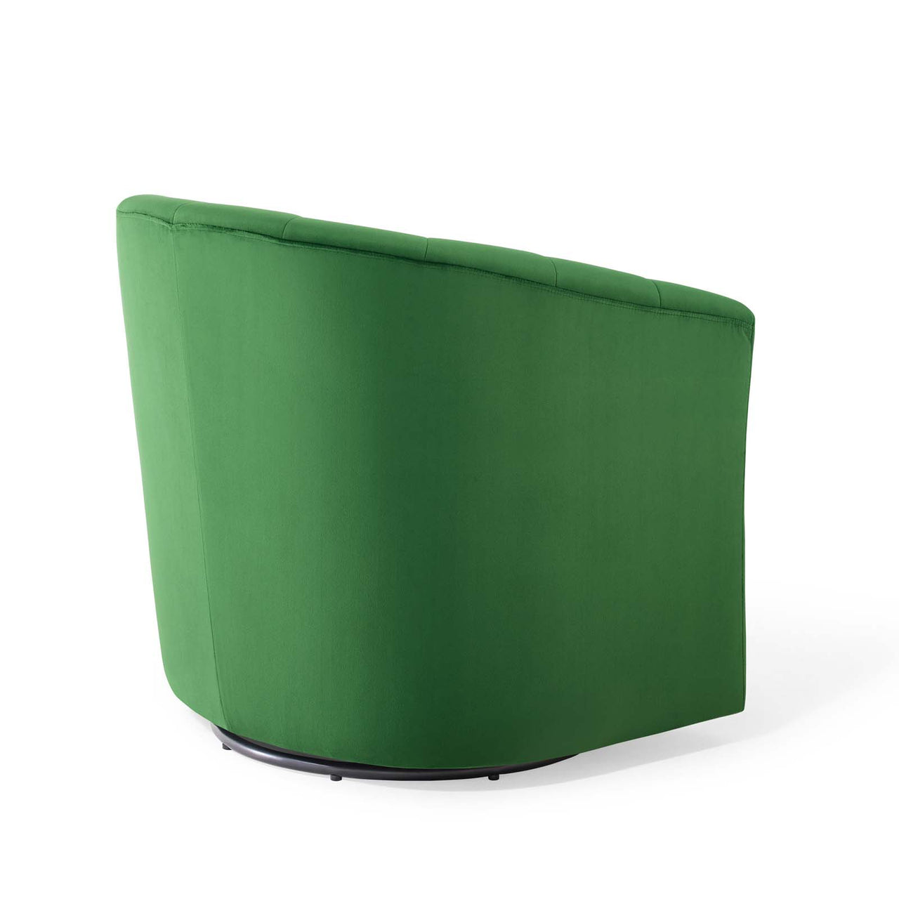 Alessa Upholstered Velvet Swivel Armchair, Emerald