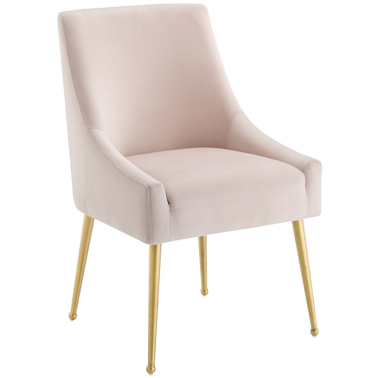 Virella Upholstered Velvet Dining Chair Set of 2, Pink