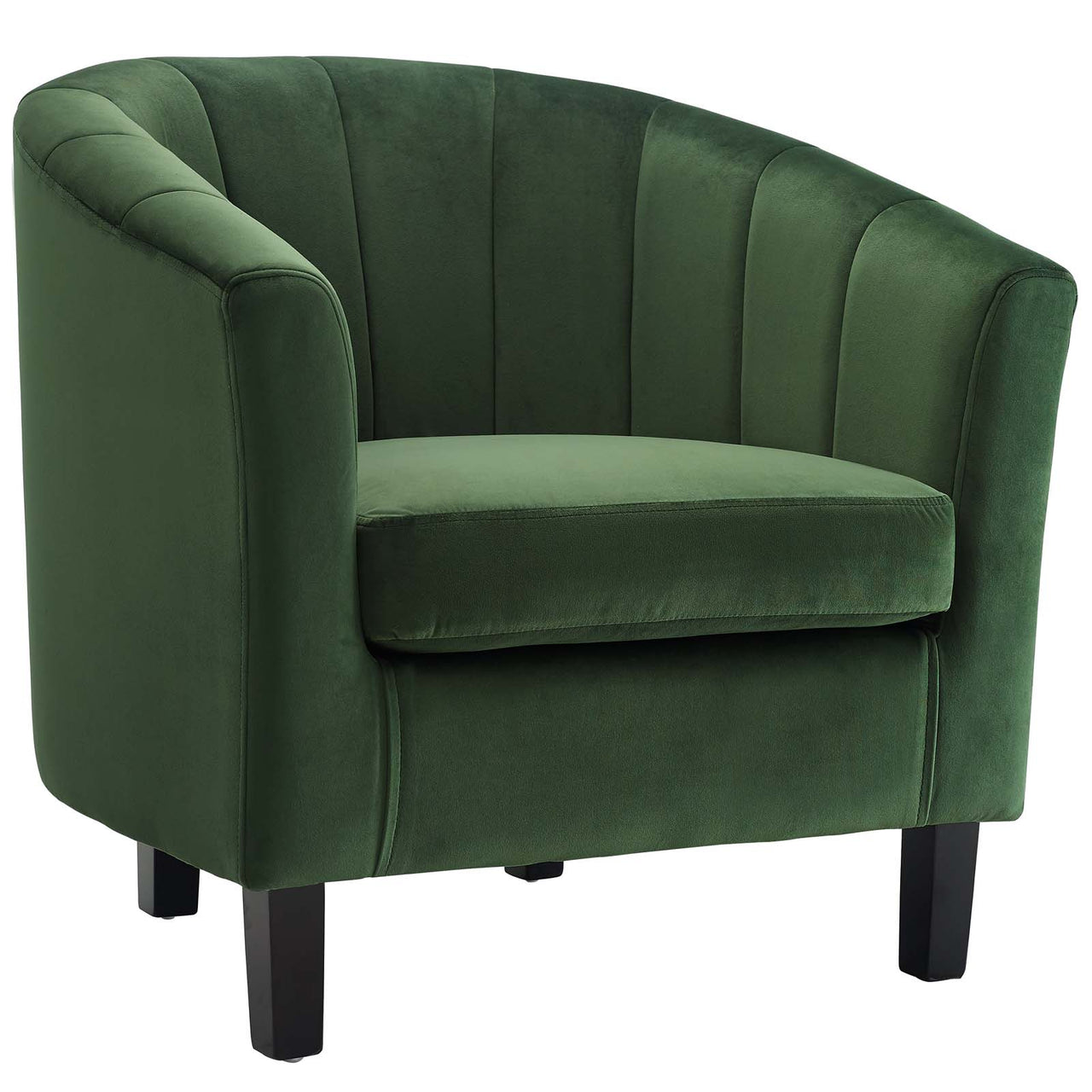 Alessa Upholstered Velvet Armchair Set of 2, Emerald