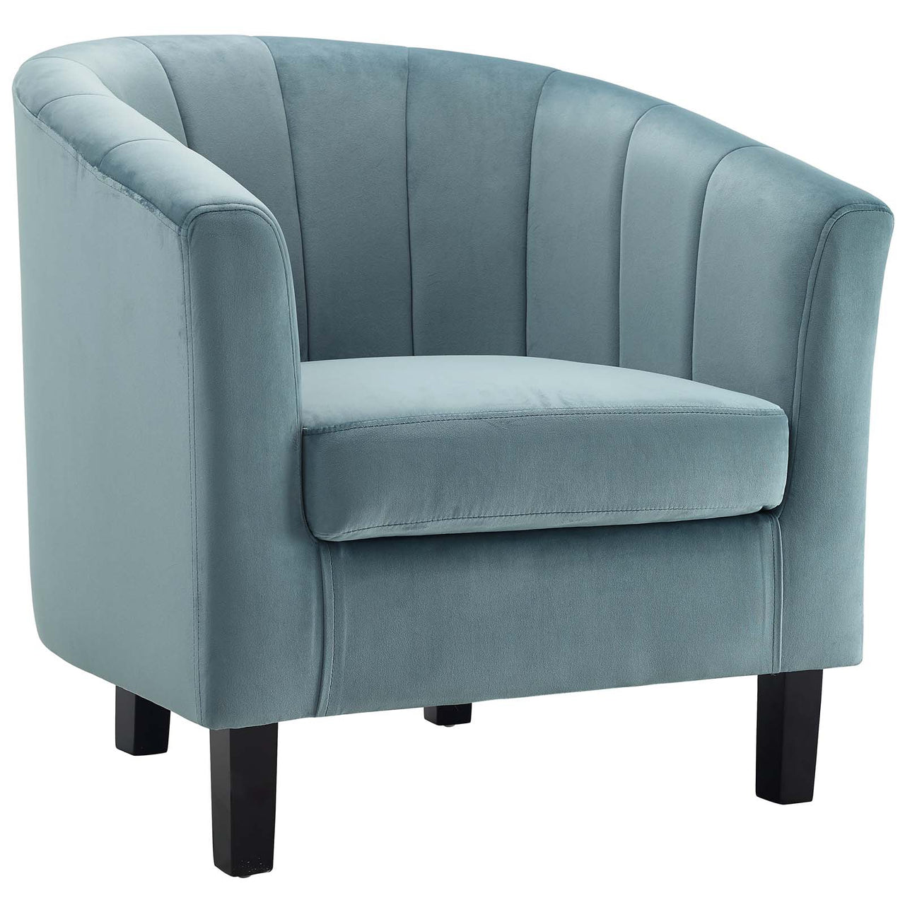 Alessa Upholstered Velvet Armchair Set of 2, Light Blue