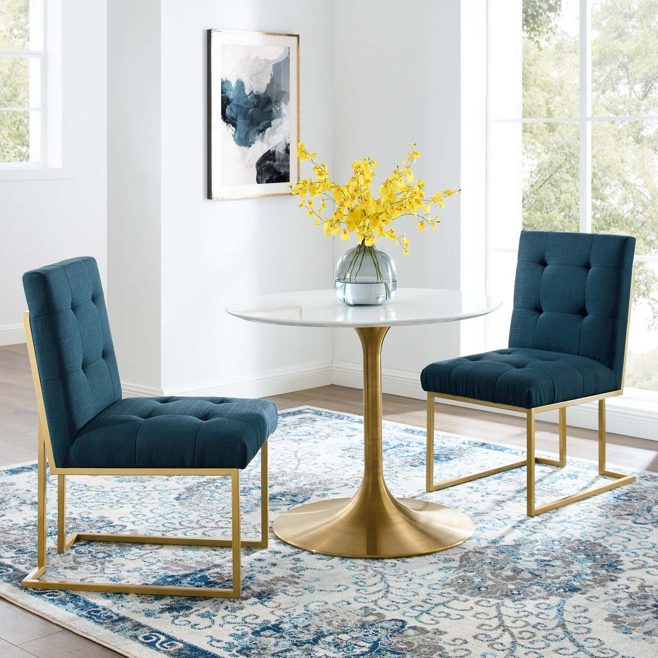 Circuit Upholstered Dining Chair Set of 2, Azure