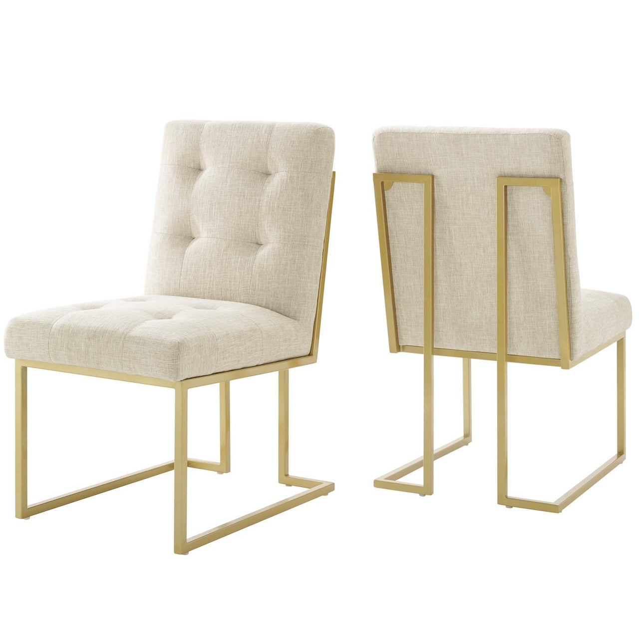 Circuit Upholstered Dining Chair Set of 2, Beige