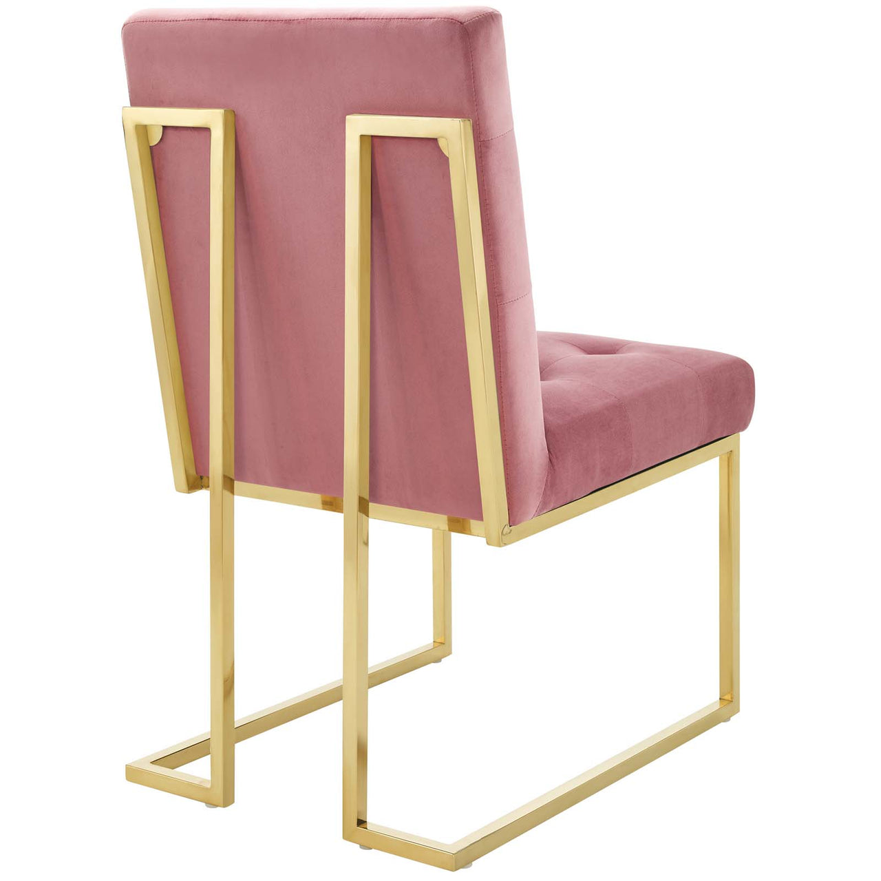 Circuit Upholstered Velvet Dining Chair Set of 2, Dusty Rose