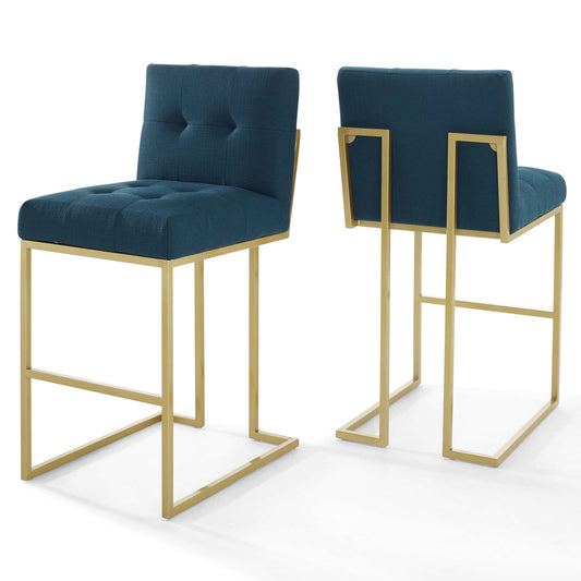 Circuit Upholstered Bar Stool Set of 2, Azure