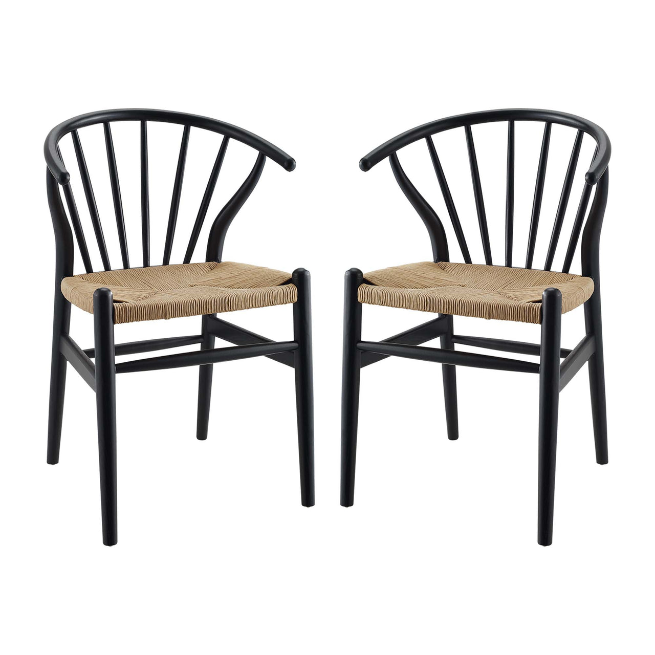 Kate Dining Chair Set of 2, Black