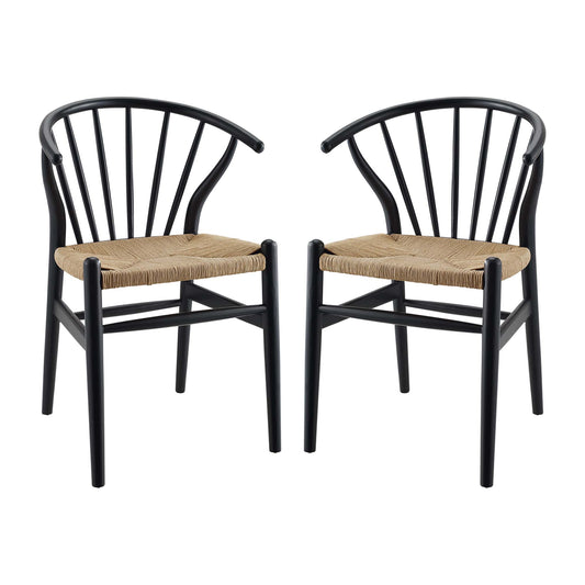 Kate Dining Chair Set of 2, Black