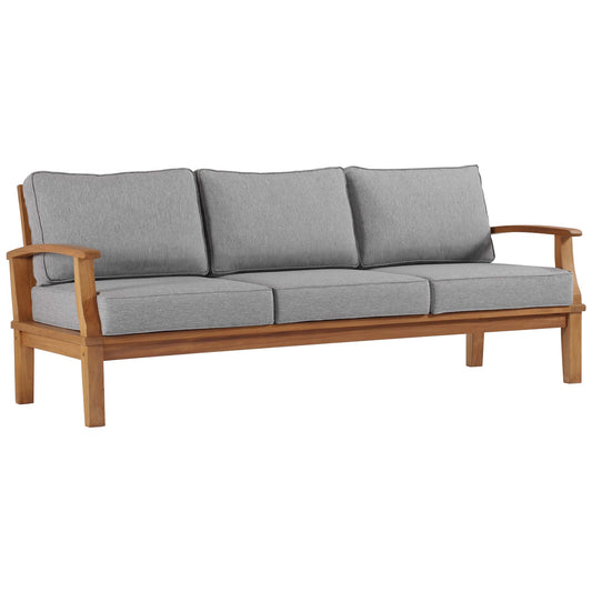 Shorehaven Alfresco Sofa, Natural Wood & Gray