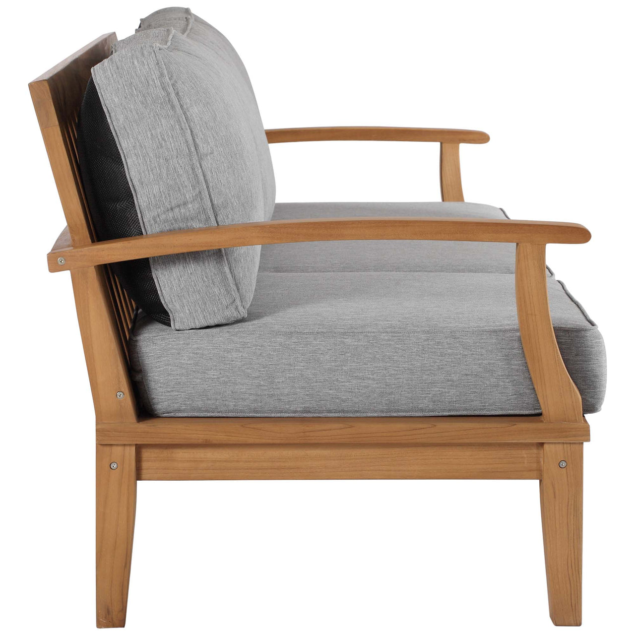 Shorehaven Alfresco Sofa, Natural Wood & Gray