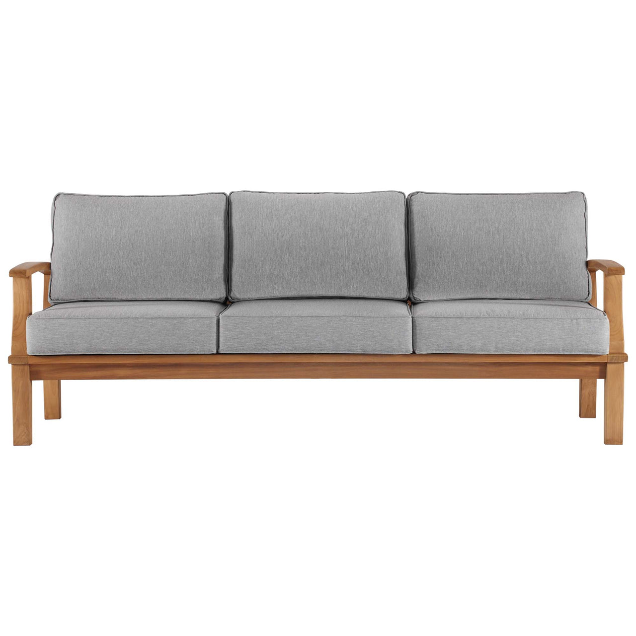 Shorehaven Alfresco Sofa, Natural Wood & Gray