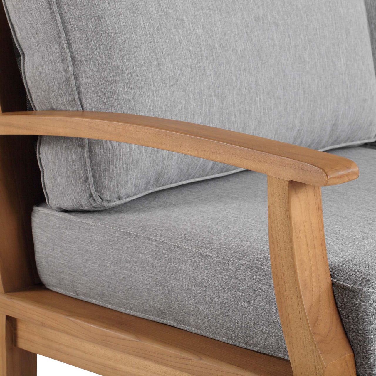 Shorehaven Alfresco Sofa, Natural Wood & Gray