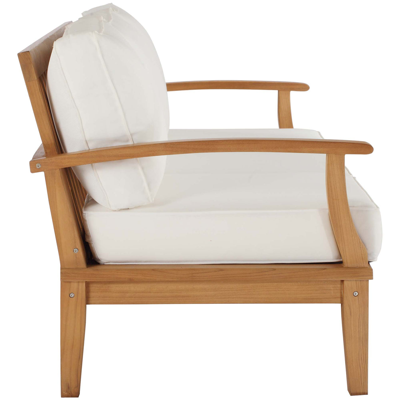 Shorehaven Alfresco Sofa, Natural Wood & White