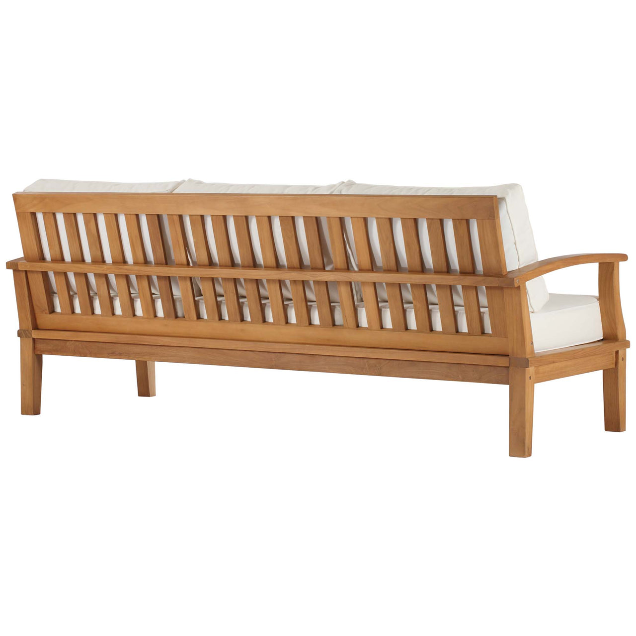 Shorehaven Alfresco Sofa, Natural Wood & White