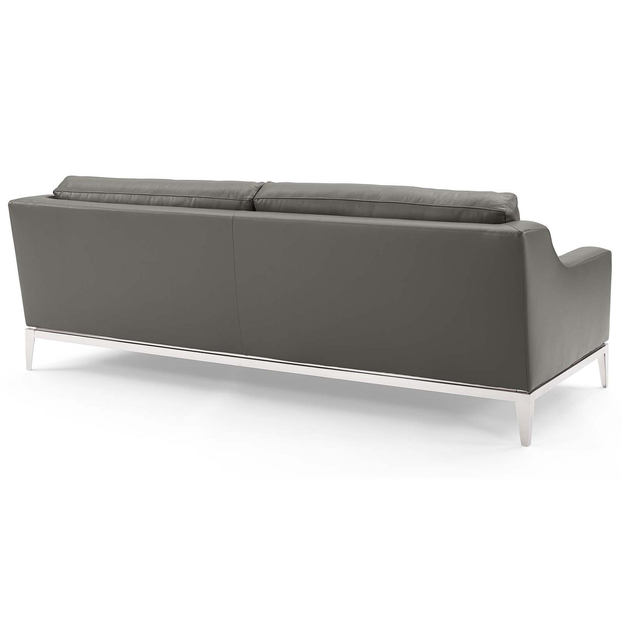 Strathor Leather Sofa & Armchair Set, Gray