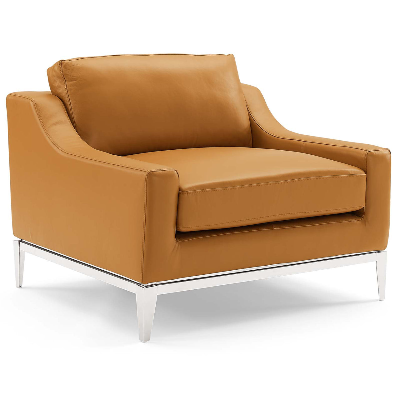 Strathor Leather Sofa & Armchair Set, Tan