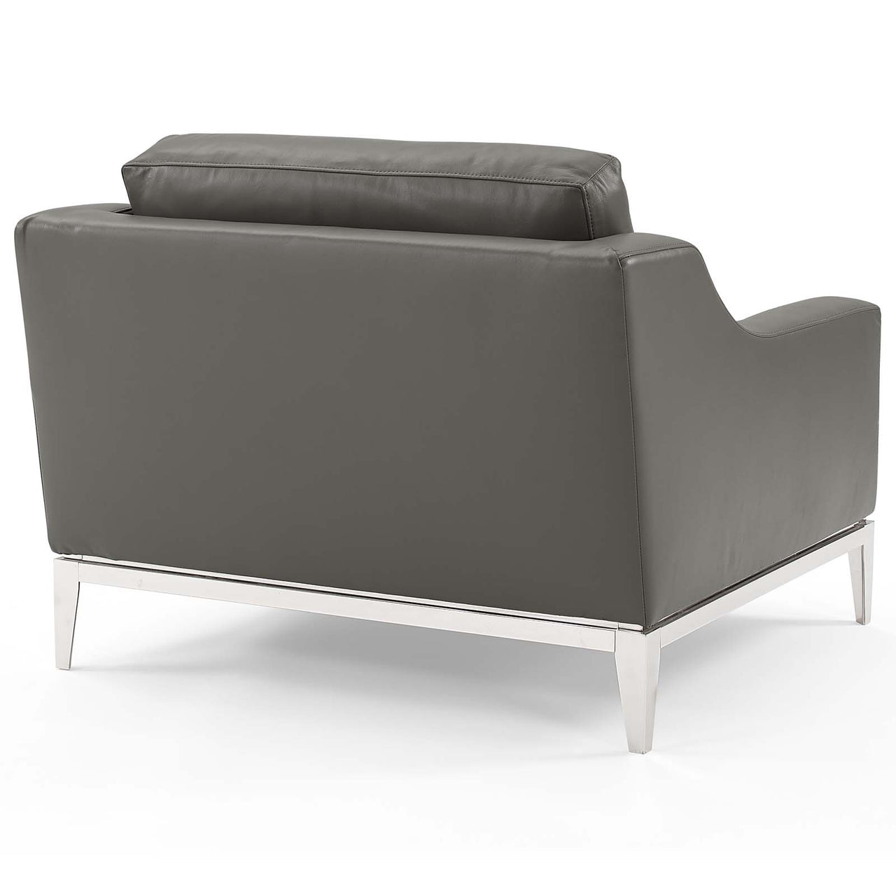 Strathor 3-Piece Leather Lounging Set, Gray