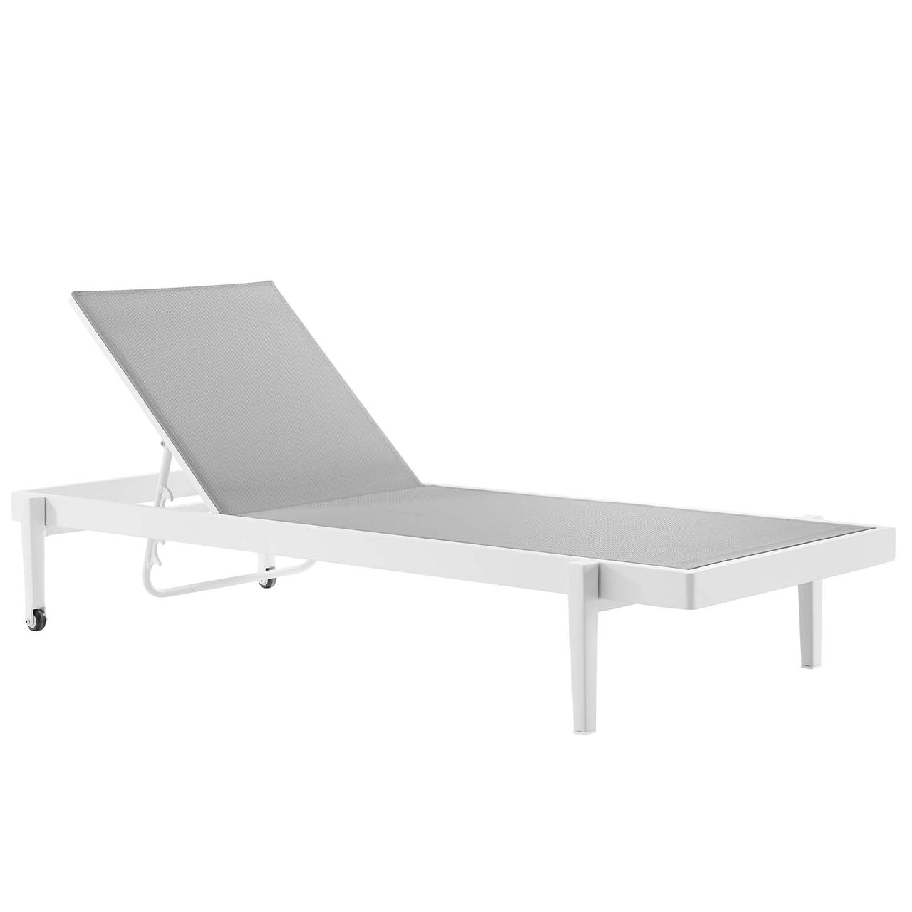 Charles Alfresco Chaise Lounge Chair Set of 4, White & Gray
