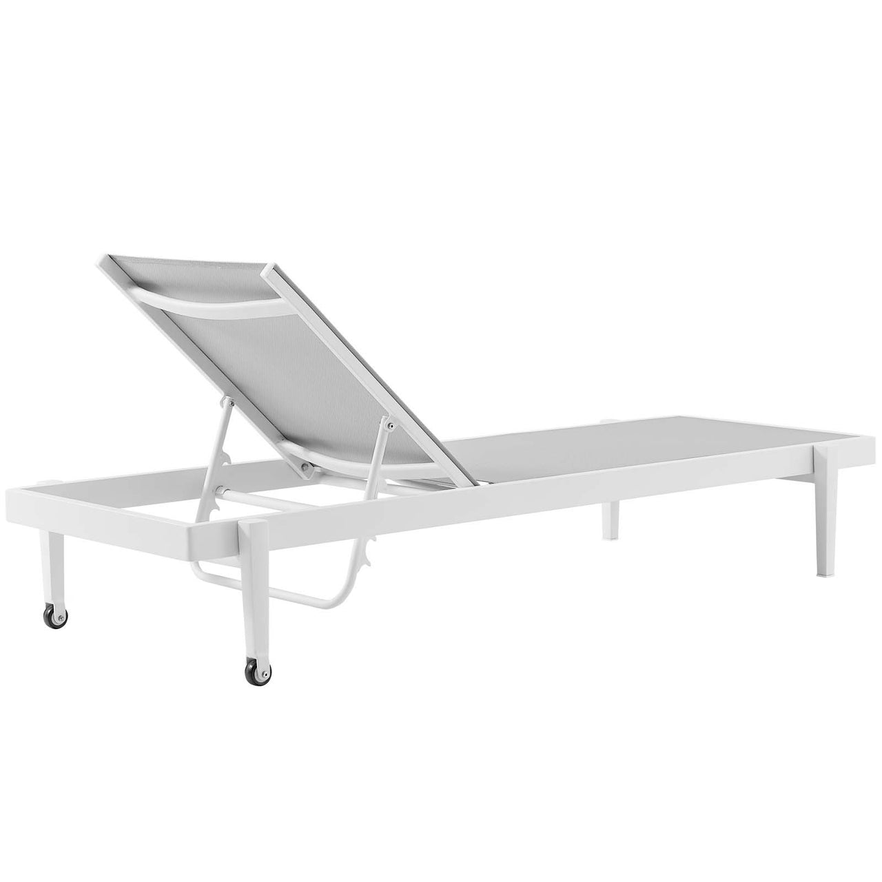 Charles Alfresco Chaise Lounge Chair Set of 4, White & Gray