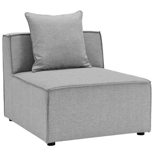 Merida Alfresco Upholstered Armless Chair | Outdoor Modular Sectional Component, Gray
