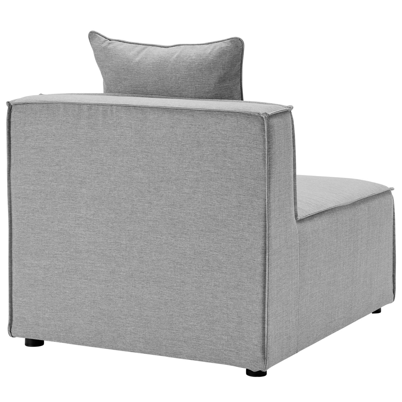 Merida Alfresco Upholstered Armless Chair | Outdoor Modular Sectional Component, Gray