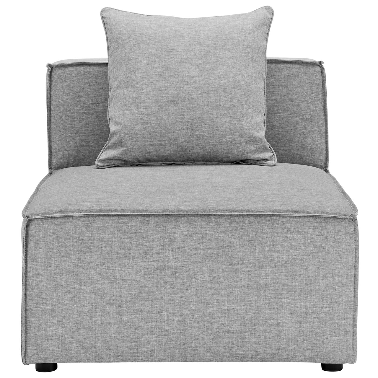 Merida Alfresco Upholstered Armless Chair | Outdoor Modular Sectional Component, Gray