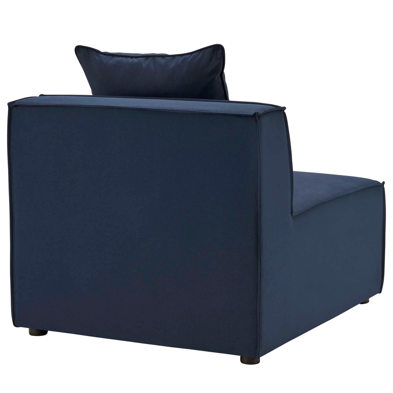 Merida Alfresco Upholstered Armless Chair | Outdoor Modular Sectional Component, Navy Blue