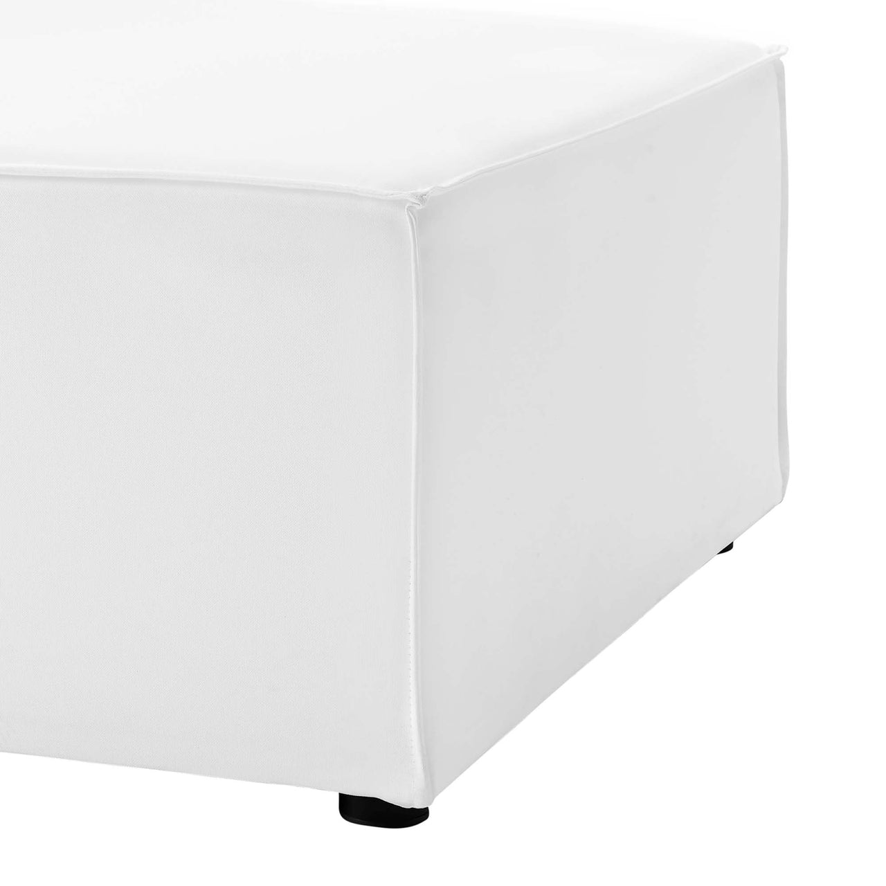 Merida Alfresco Upholstered Armless Chair | Outdoor Modular Sectional Component, White