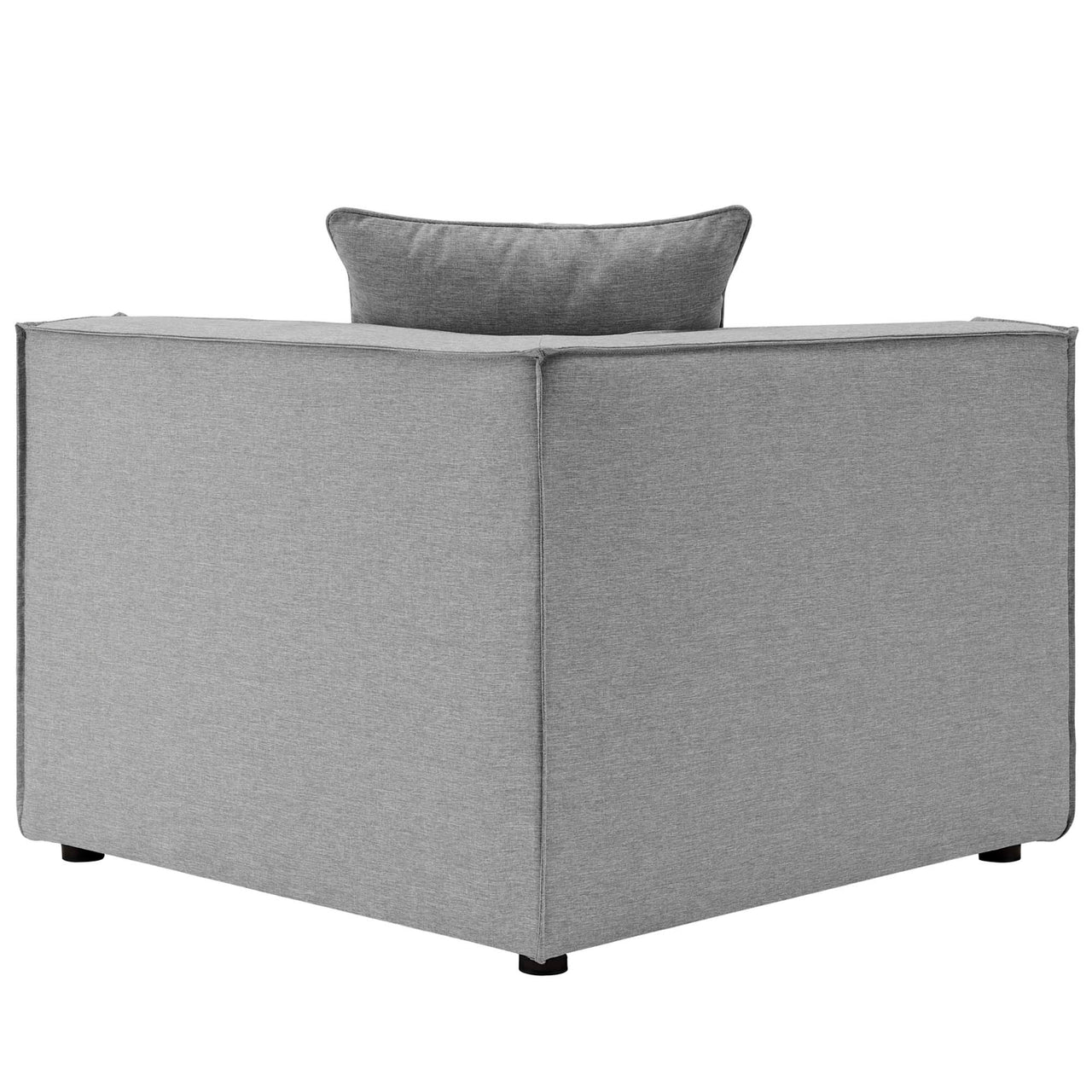 Merida Alfresco Upholstered Corner Chair | Outdoor Modular Sectional Component, Gray