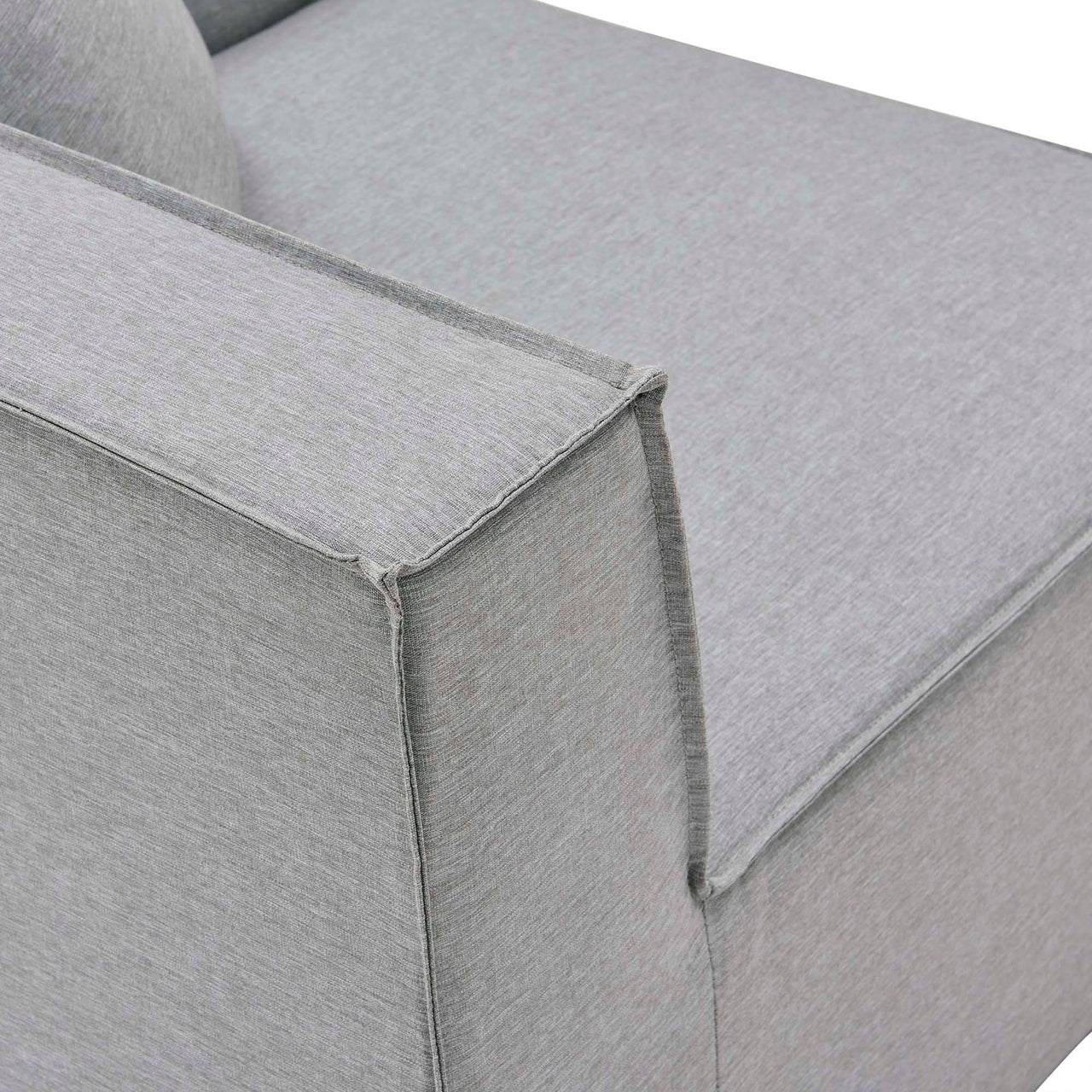 Merida Alfresco Upholstered Corner Chair | Outdoor Modular Sectional Component, Gray