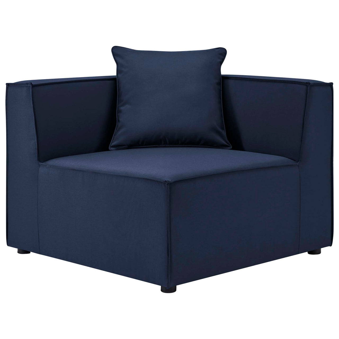 Merida Alfresco Upholstered Corner Chair | Outdoor Modular Sectional Component, Navy