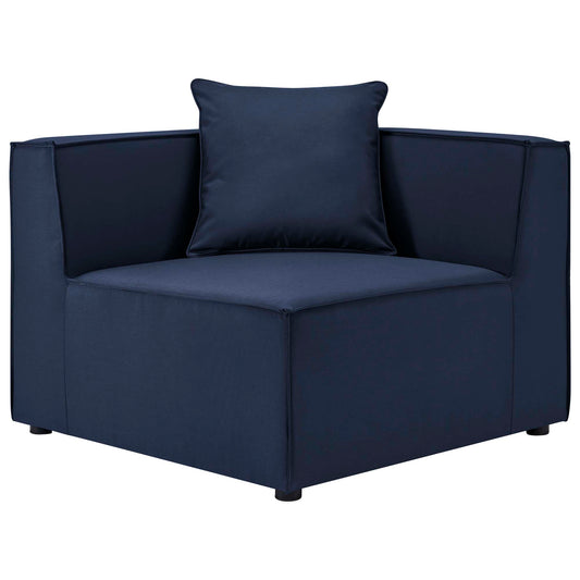 Merida Alfresco Upholstered Corner Chair | Outdoor Modular Sectional Component, Navy