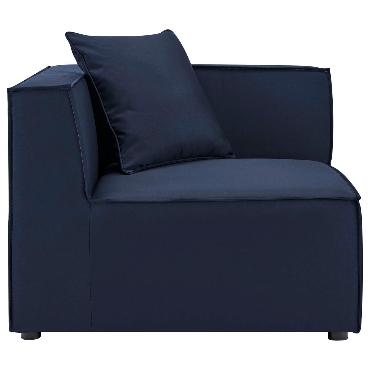 Merida Alfresco Upholstered Corner Chair | Outdoor Modular Sectional Component, Navy