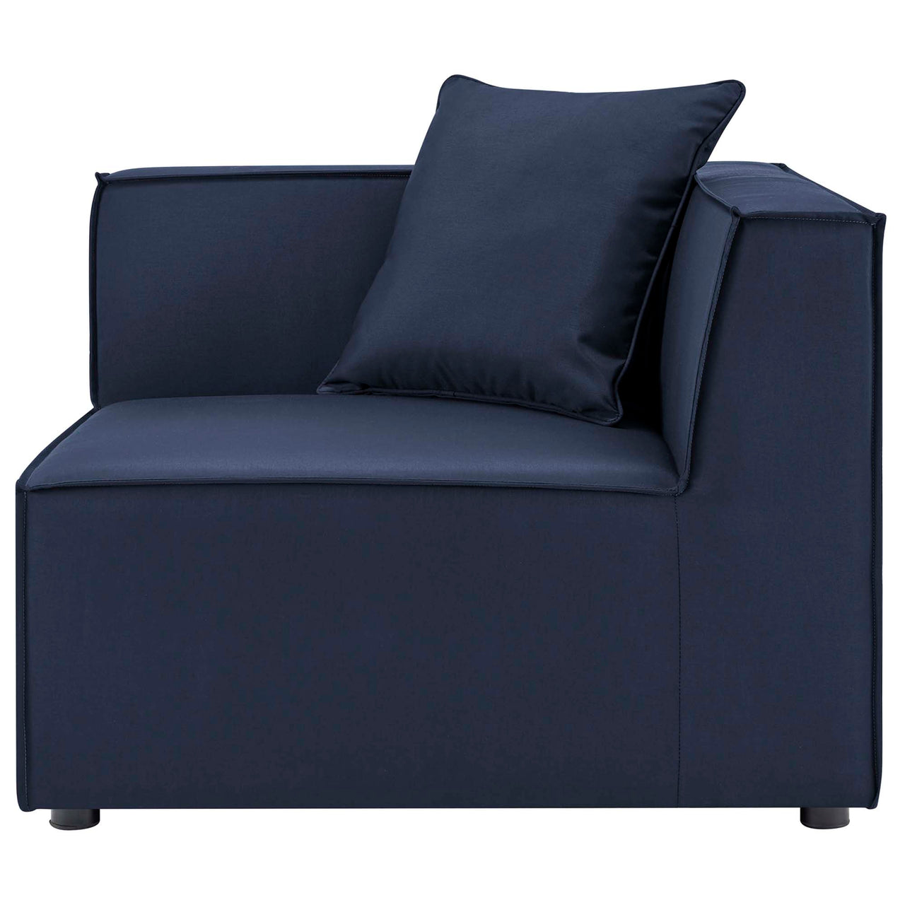 Merida Alfresco Upholstered Corner Chair | Outdoor Modular Sectional Component, Navy